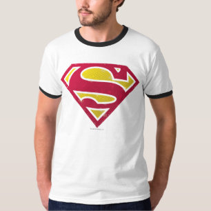 Superman S-Shield Distressed Dots Logo T-Shirt
