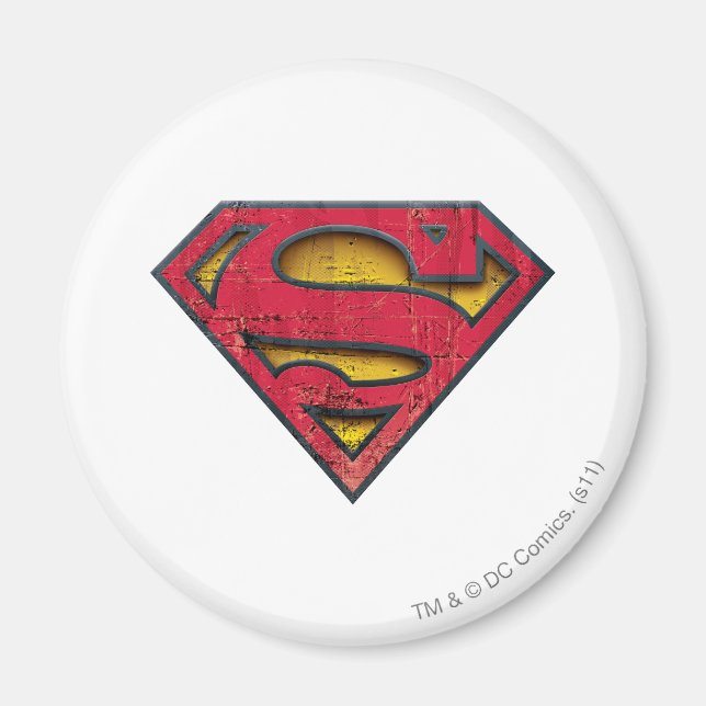 Superman S-Shield | Distressed Logo Magnet (Front)