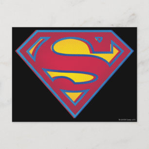 Superman S-Shield Dot Logo Postcard