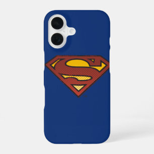 Superman S-Shield Faded Dots Logo iPhone 16 Case