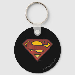 Superman S-Shield   Faded Dots Logo Key Ring