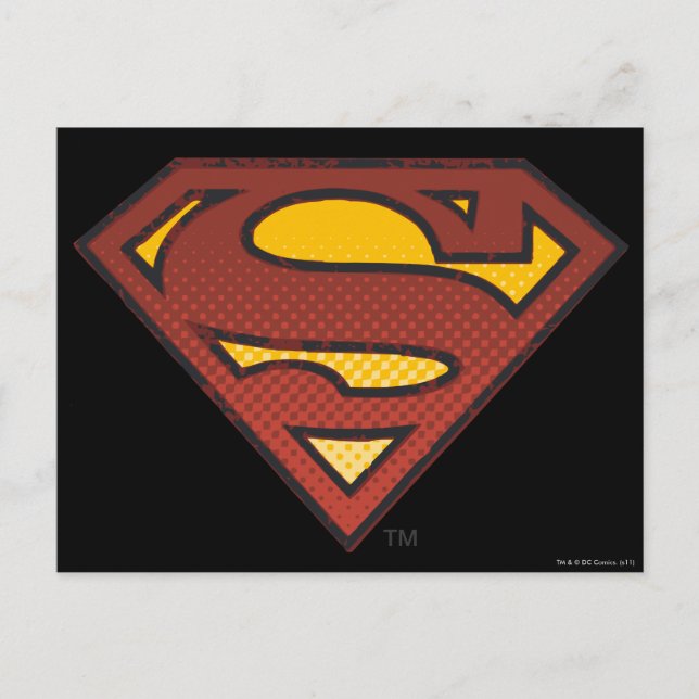 Superman S-Shield | Faded Dots Logo Postcard (Front)