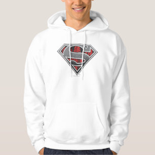 Superman S-Shield Grey and Red City Logo Hoodie