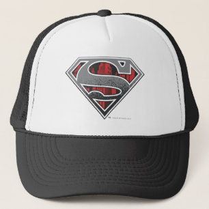 Superman S-Shield   Grey and Red City Logo Trucker Hat