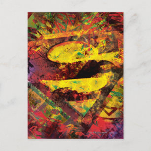 Superman S-Shield Grunge Logo Postcard