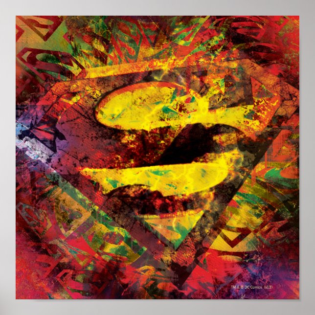 Superman S-Shield | Grunge Logo Poster (Front)