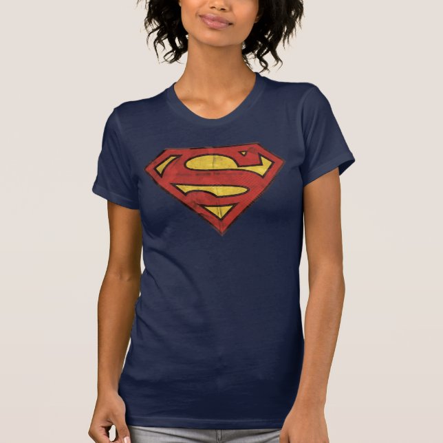 Superman S-Shield | Grunge Logo T-Shirt (Front)