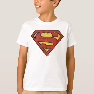 Superman S-Shield   Grunge Logo T-Shirt