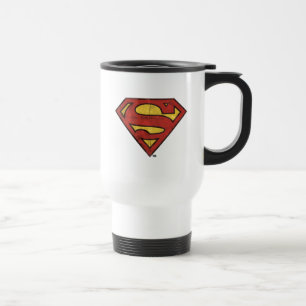 Superman S-Shield Grunge Logo Travel Mug