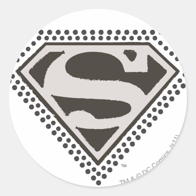 Superman S-Shield | It's Showtime! Logo Classic Round Sticker (Front)