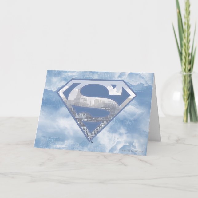 Superman S-Shield | Light Blue City Logo Card (Front)