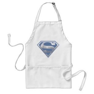 Superman S-Shield   Light Blue City Logo Standard Apron