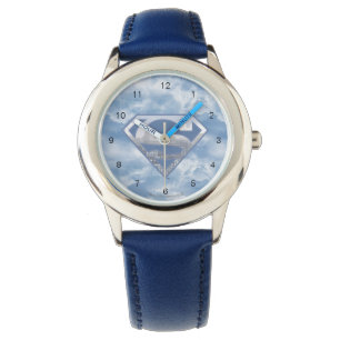 Superman S-Shield   Light Blue City Logo Watch