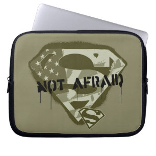 Superman S-Shield   Not Afraid - US Camo Logo Laptop Sleeve