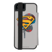 Superman S-Shield | Orange with Paint Incipio iPhone Wallet Case (Folio Back)