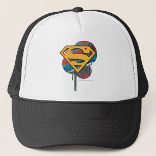Superman S-Shield Orange with Paint Trucker Hat