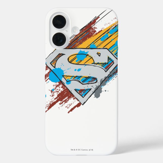 Superman S-Shield | Paint Streaks Logo Case-Mate iPhone Case (Back)