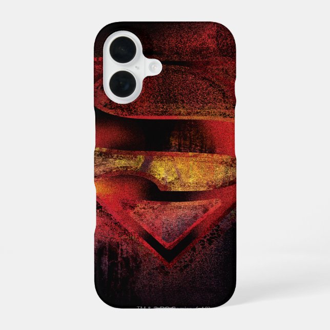 Superman S-Shield | Painted Logo iPhone 16 Case (Back)