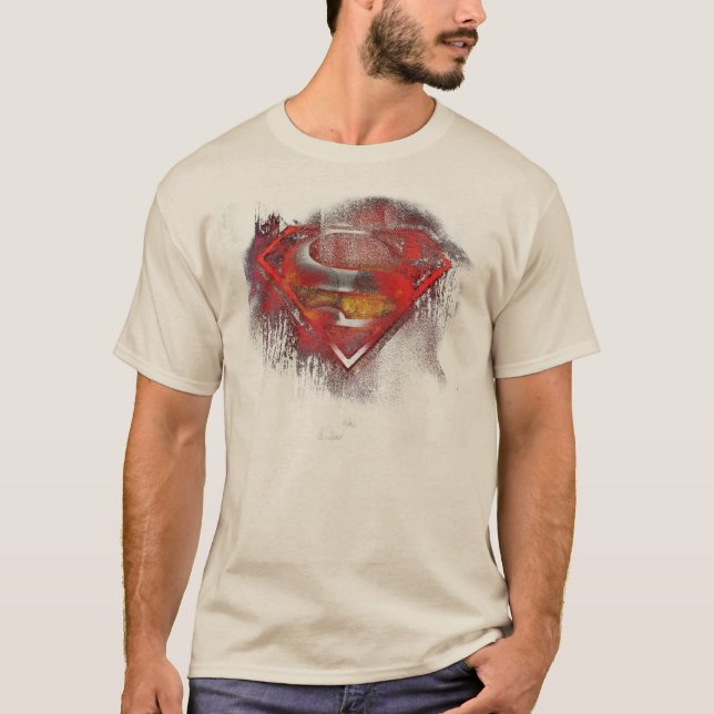 Superman S-Shield | Painted Logo T-Shirt (Front)