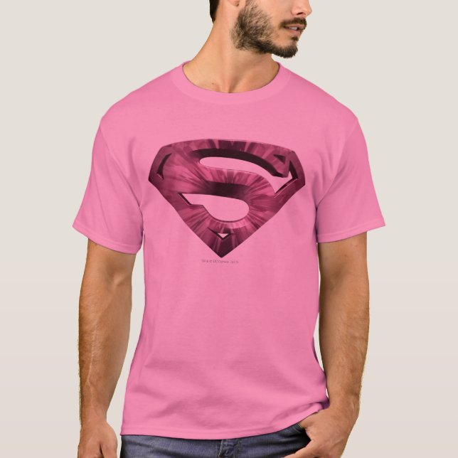 Superman S-Shield | Pink Star Burst Logo T-Shirt (Front)