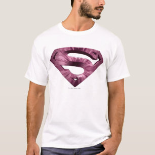 Superman S-Shield Pink Star Burst Logo T-Shirt