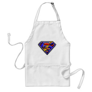 Superman S-Shield   Purple Airbrush Logo Standard Apron