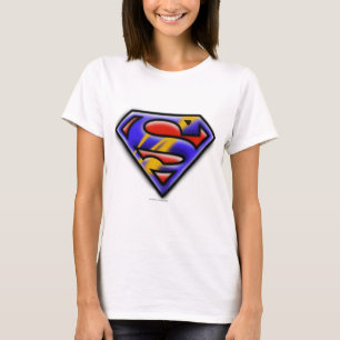 Superman S-Shield   Purple Airbrush Logo T-Shirt
