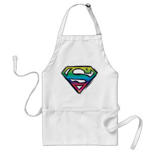 Superman S-Shield Rainbow Logo Standard Apron