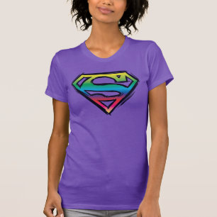 Superman S-Shield   Rainbow Logo T-Shirt