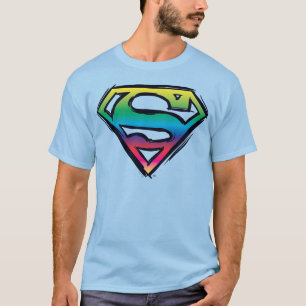 Superman S-Shield   Rainbow Logo T-Shirt