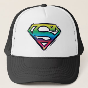 Superman S-Shield   Rainbow Logo Trucker Hat