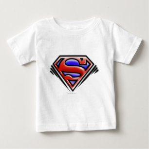 Superman S-Shield   Red Airbrush Logo Baby T-Shirt