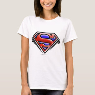 Superman S-Shield   Red Airbrush Logo T-Shirt