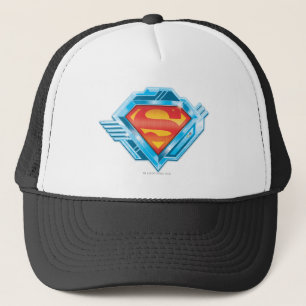 Superman S-Shield   Red and Blue Metal Logo Trucker Hat