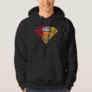 Superman S-Shield   Red and Orange Logo Hoodie