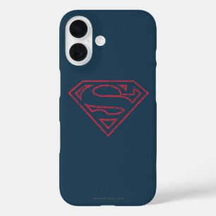 Superman S-Shield Red Outline Logo iPhone 16 Case