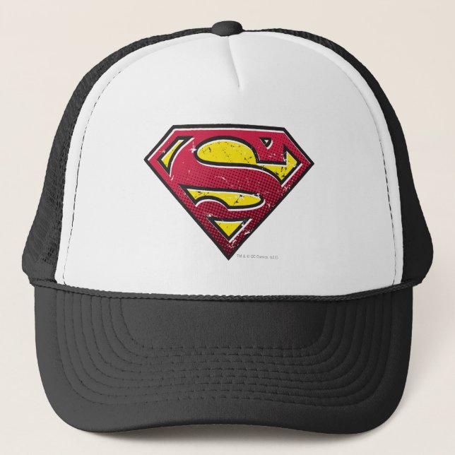 Superman S-Shield | Scratches Logo Trucker Hat (Front)