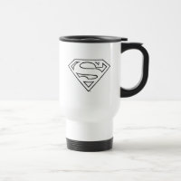 Superman S-Shield | Simple Black Outline Logo