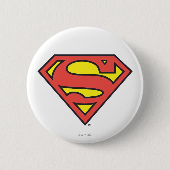 Superman S-Shield | Superman Logo 6 Cm Round Badge (Front)
