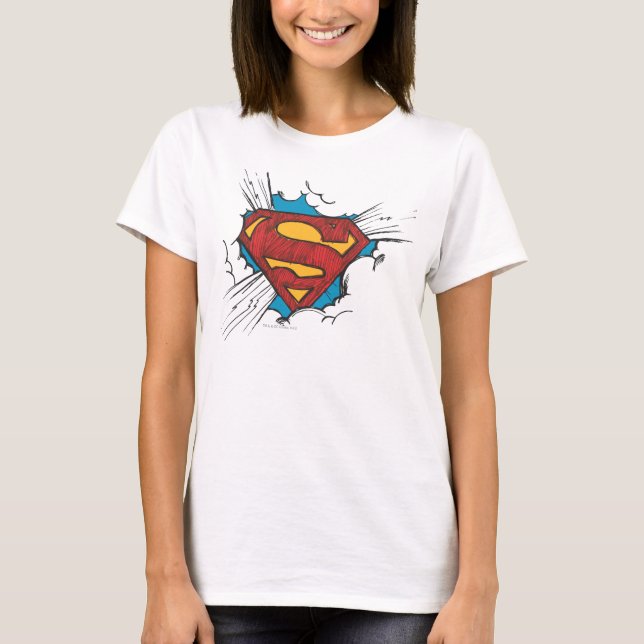 Superman S-Shield | Within Clouds Logo T-Shirt (Front)