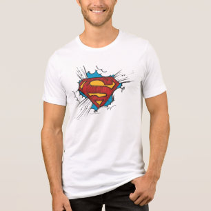 Superman S-Shield Within Clouds Logo Tri-Blend Shirt