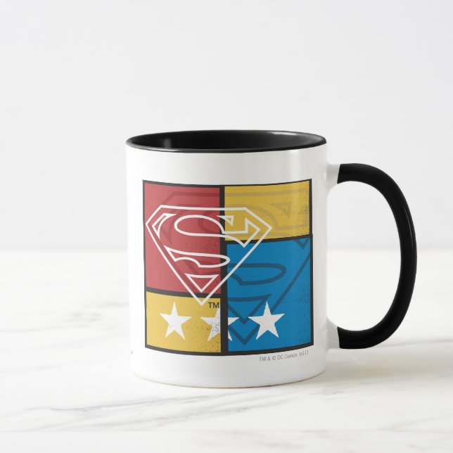 Superman Shield with Stars Mug (Right)