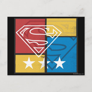 Superman Shield with Stars Postcard