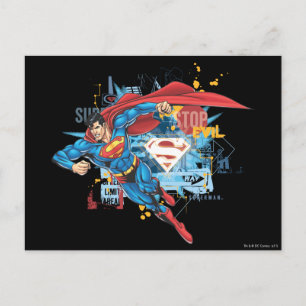 Superman - Stop Evil Postcard