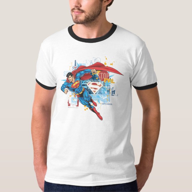 Superman - Stop Evil T-Shirt (Front)