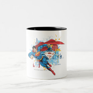 Superman - Stop Evil Two-Tone Coffee Mug