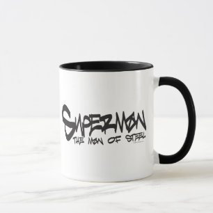 Superman Stylised   Black Letters Graffiti Logo Mug