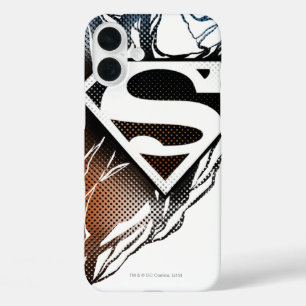 Superman Stylised   Blue Orange Logo iPhone 16 Plus Case