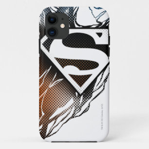 Superman Stylised   Blue Orange Logo iPhone 11 Case