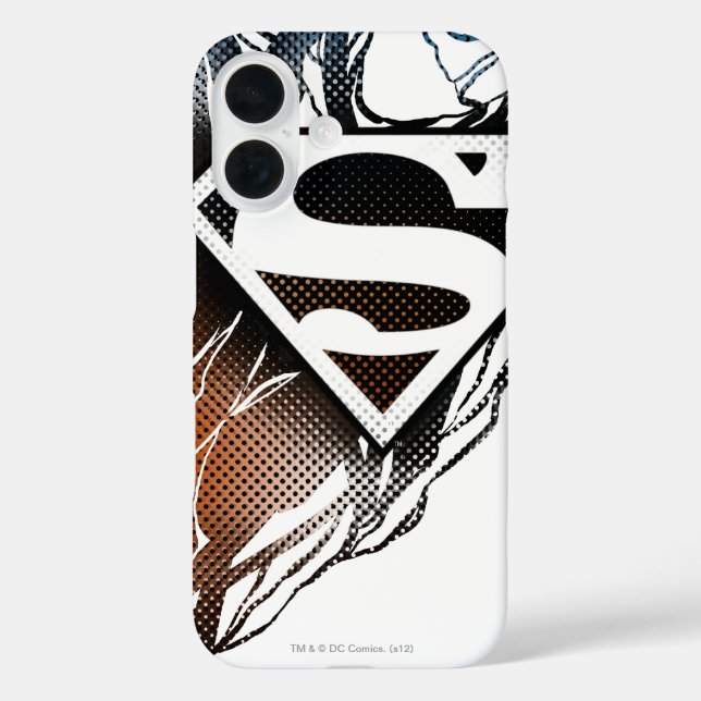 Superman Stylised | Blue Orange Logo Case-Mate iPhone Case (Back)